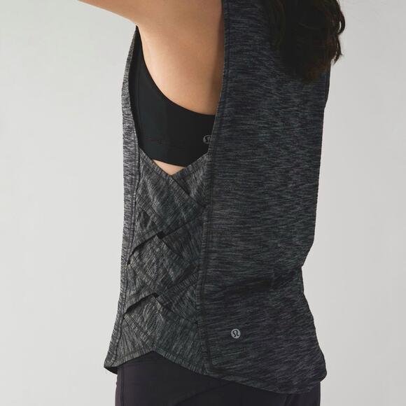 Lululemon Var-City Lattice Muscle Tank in Heathered Black size 6/8 - Picture 13 of 15